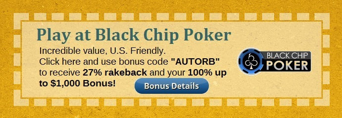 Coupon for a $1,000 bonus from Black Chip Poker
